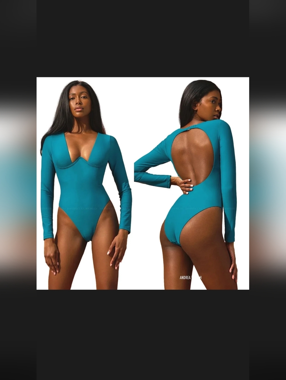 NWT Andrea IYAMAH Amar LONG SLEEVE SWIM L
